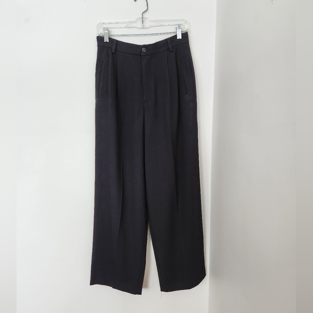 GAP black wide leg pleated trousers size 8A